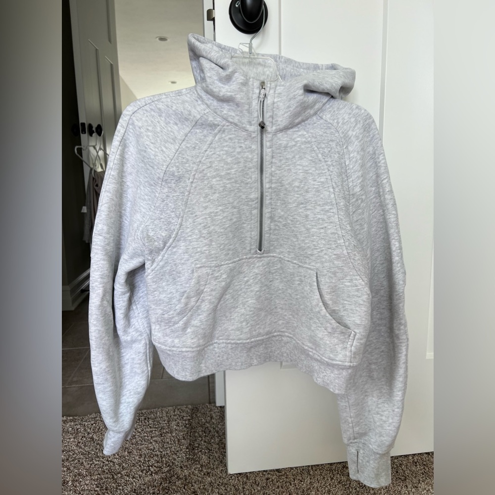Lululemon Scuba Half Zip - light heathered grey - XS/S